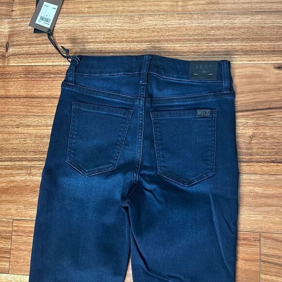 Jen7 7 for all mankind ankle length distressed skinny jeans highrise sz 0 - Picture 9 of 10